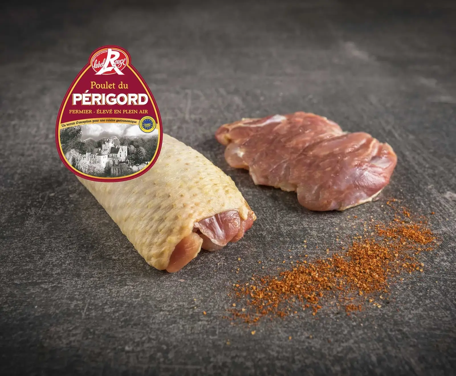 Französisches Maishähnchen "Pollo Fino" ausgelöste Keule