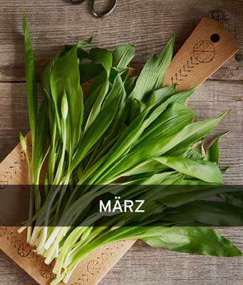 Leckerer Blattspinat mit Aufschrift März