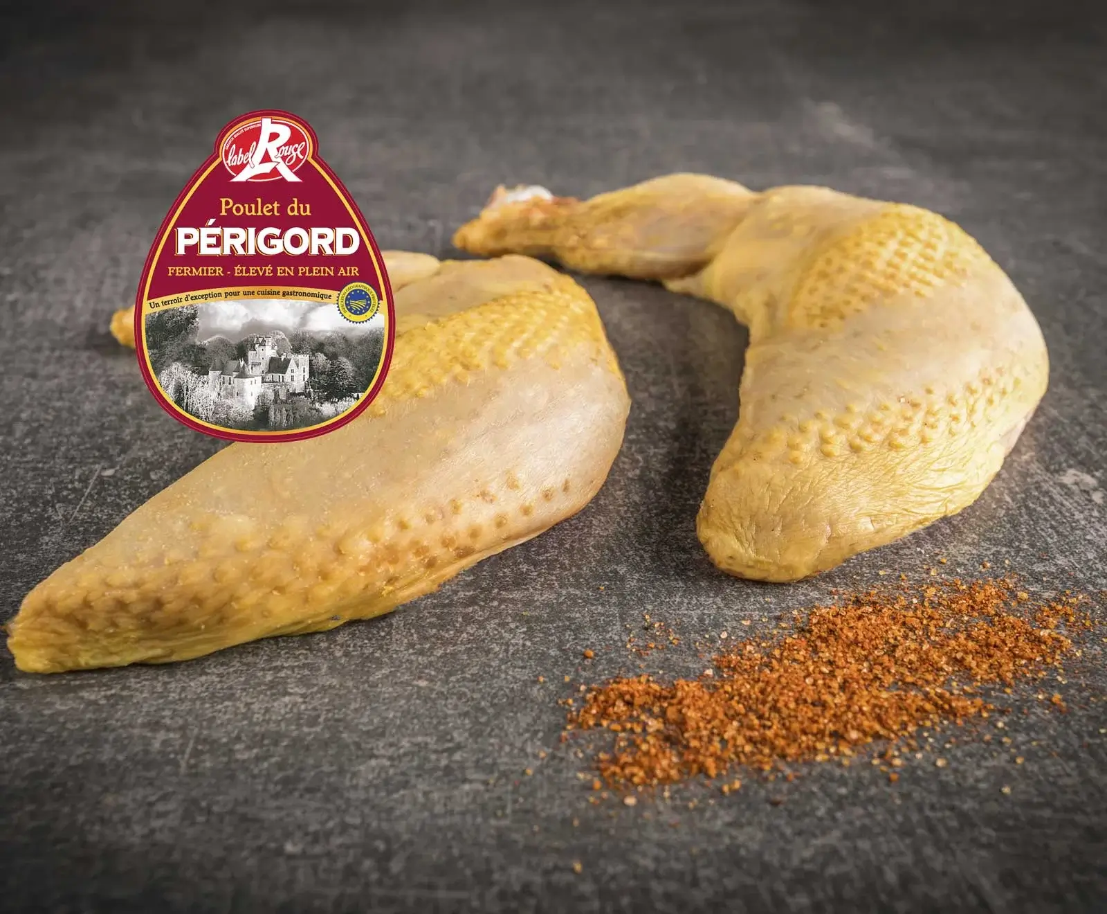 Französische Maishähnchen Brust Supreme (am Knochen)