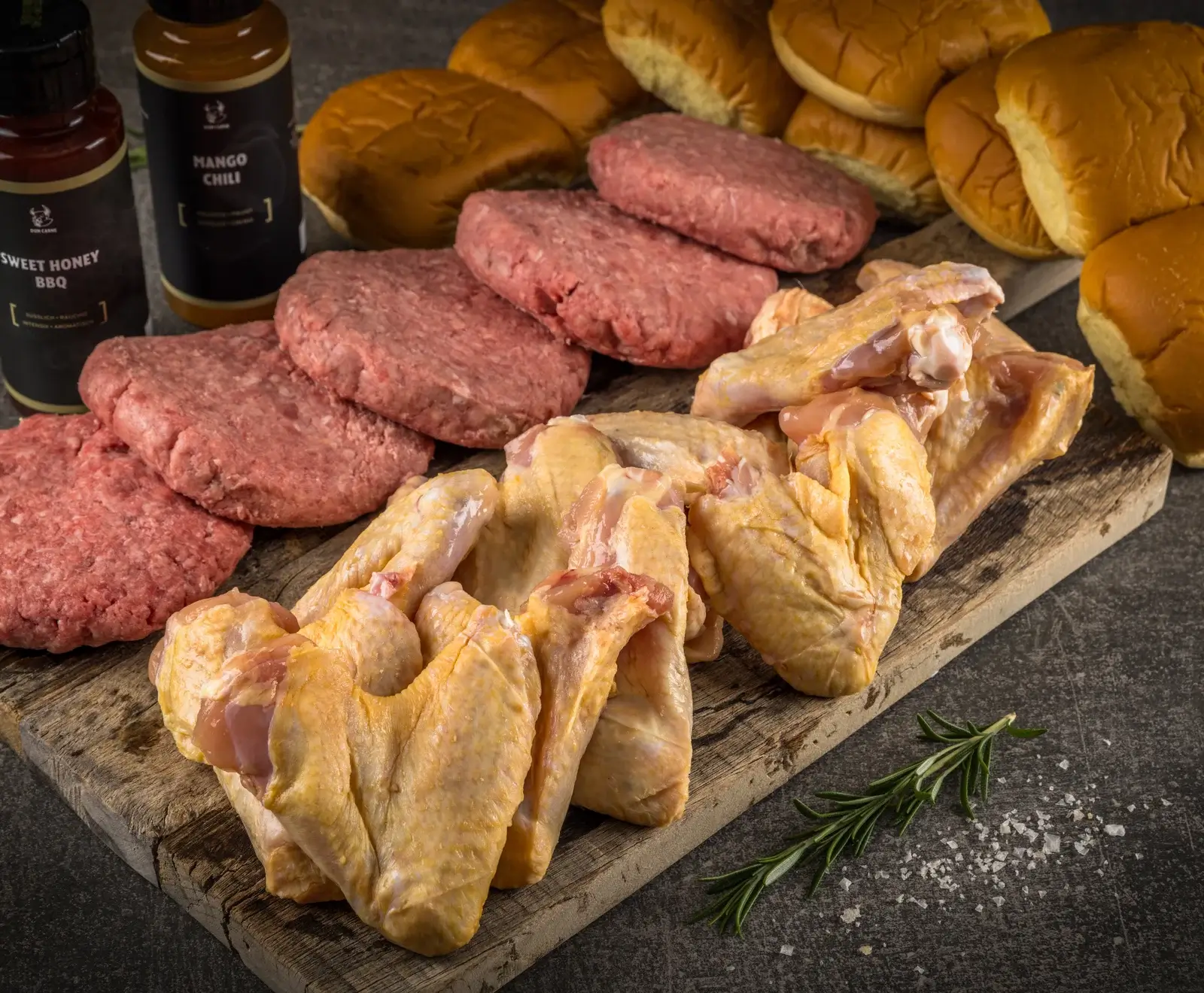 Grillpaket "Chicken Wings & Burger"
